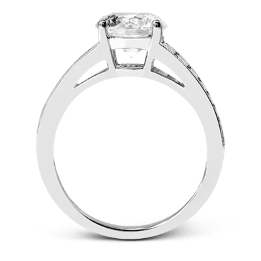 Simon G. 18k Round-Cut Engagement Ring