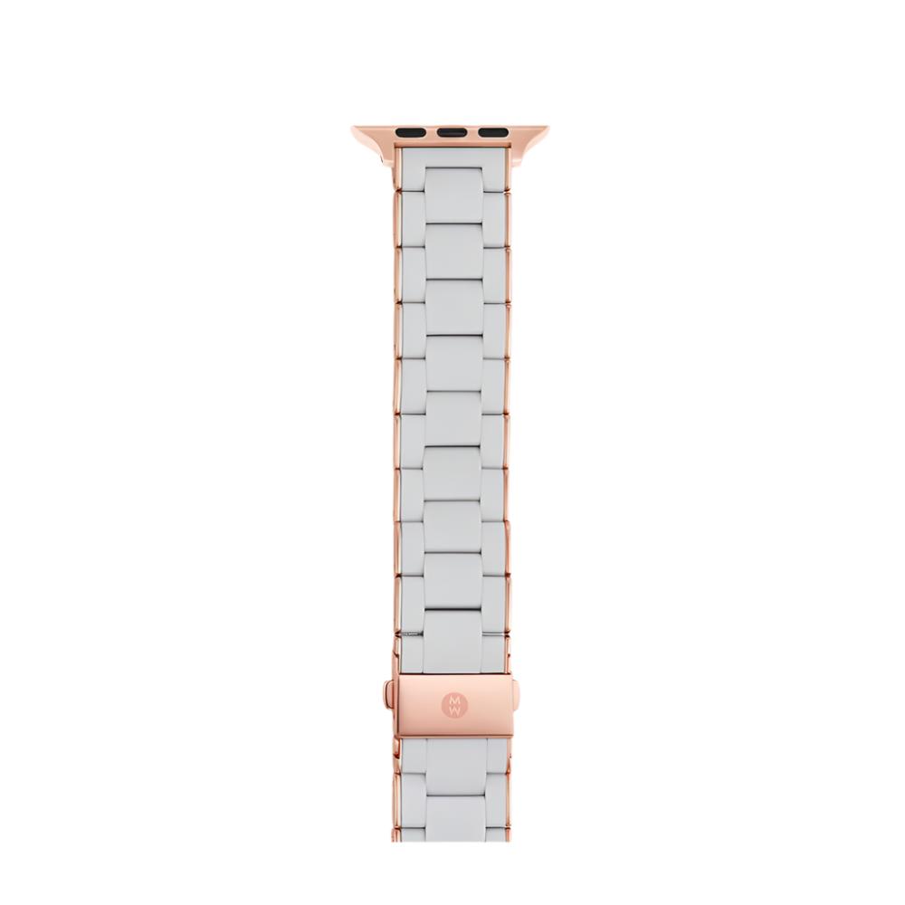 Michele Fog and Pink-Tone Silicone-Wrapped Bracelet Band for Apple Watch®