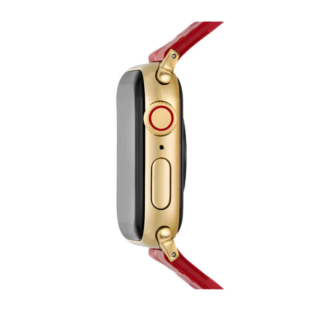Michele Ruby Red Leather Band for Apple Watch®
