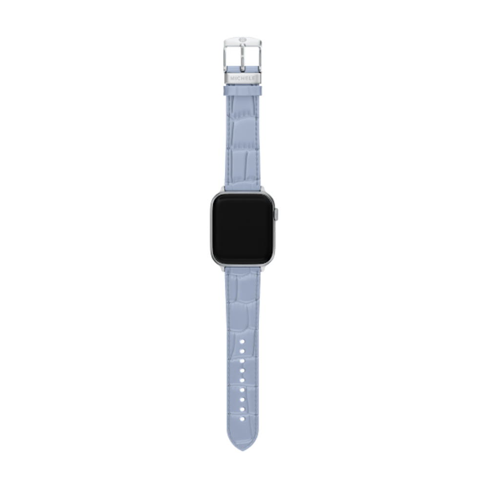 Michele Pastel Blue Leather Bracelet Band for Apple Watch®