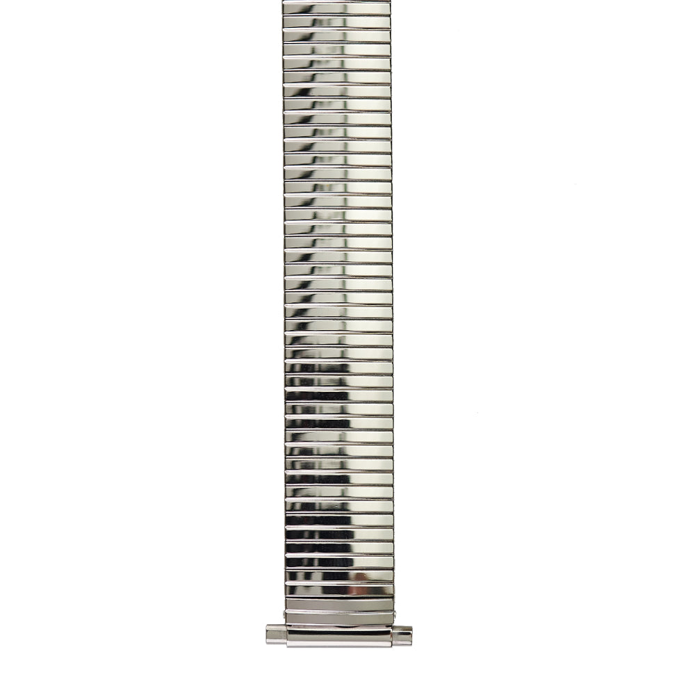 Men's 16/21mm Stainless Steel Flex Watch Band - Silver Tone