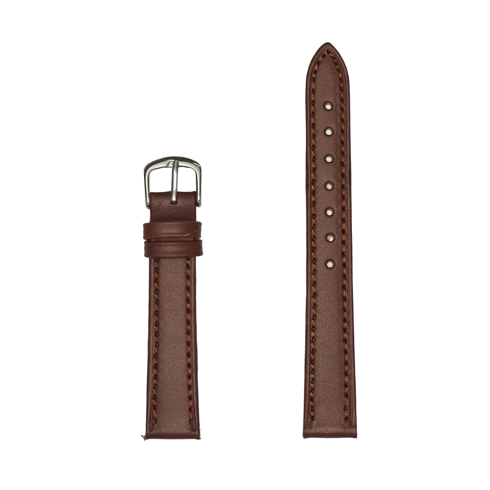 Men's Genuine Smooth Leather Watch Band - Brown