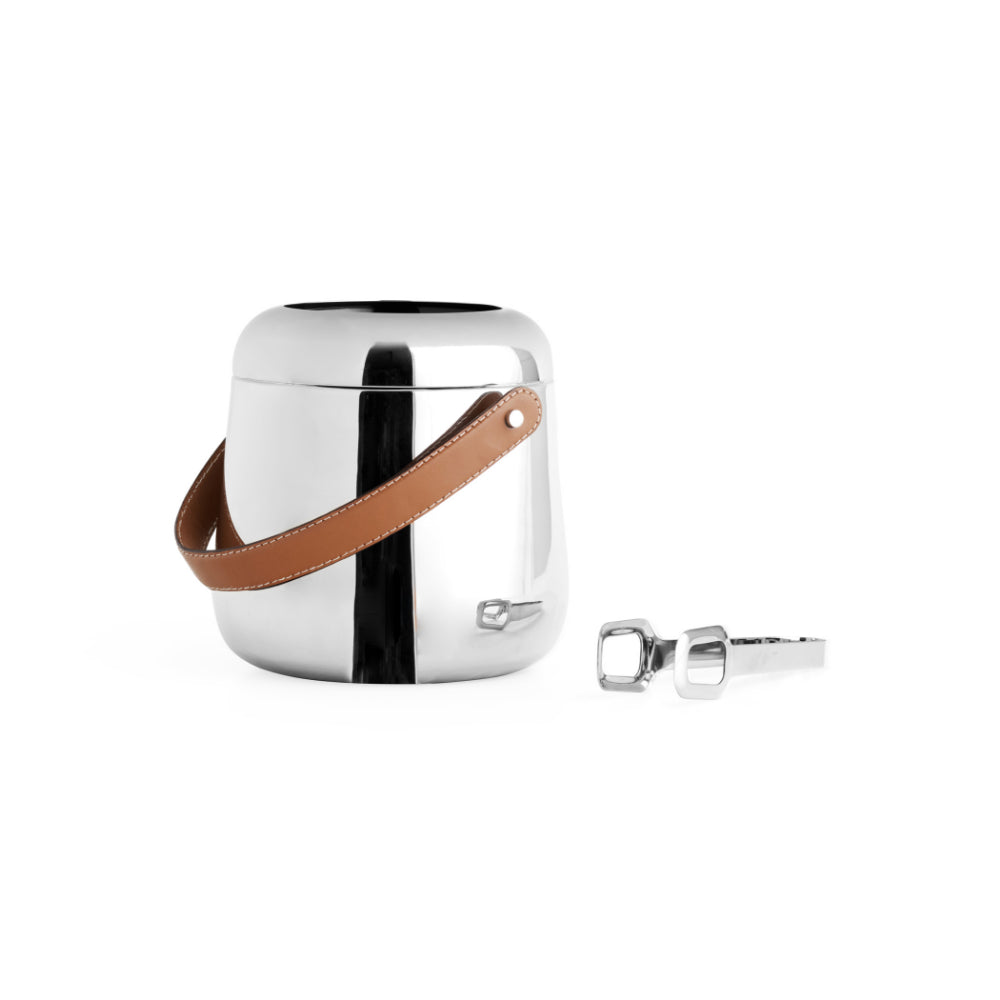 Nambe Tahoe Ice Bucket w/Tongs