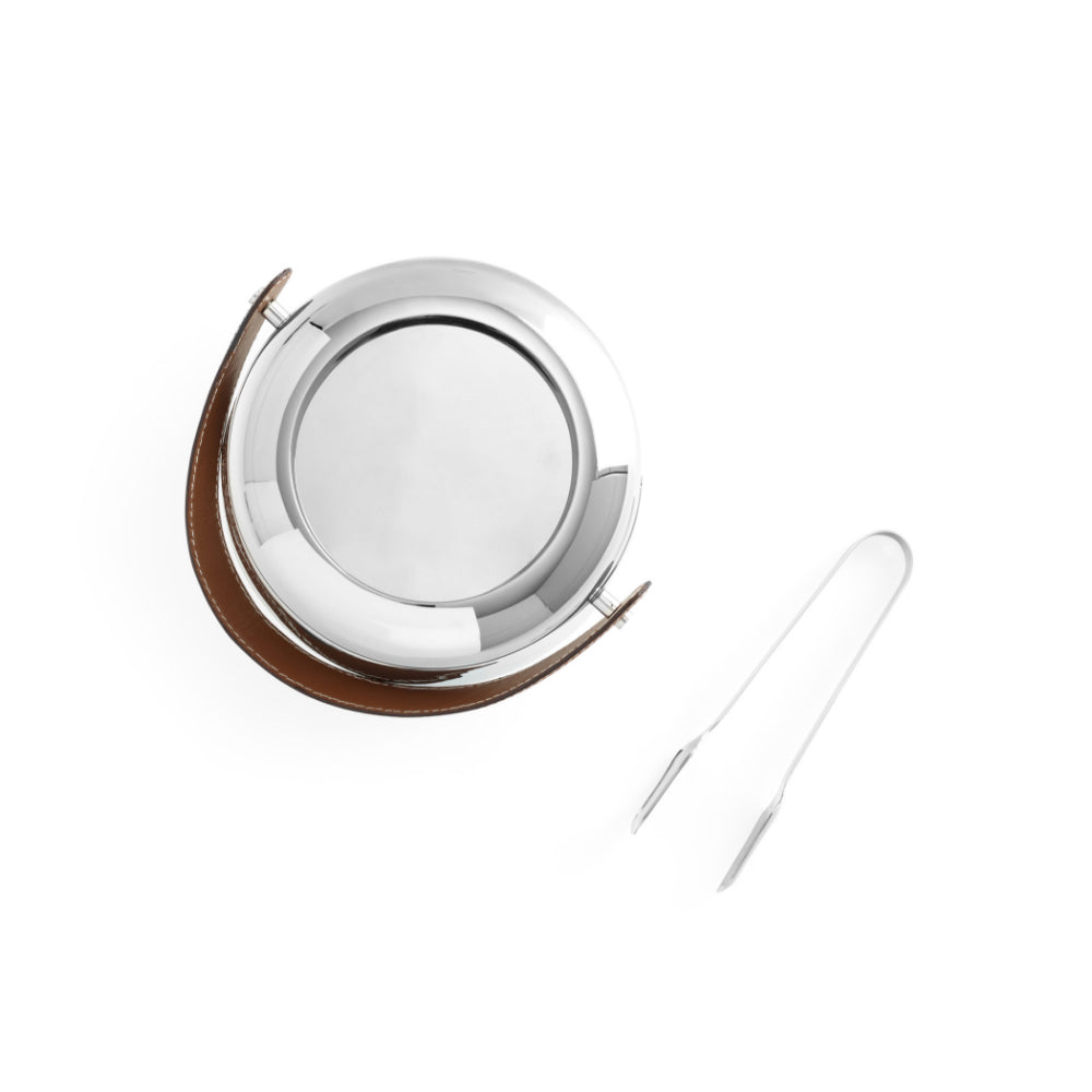 Nambe Tahoe Ice Bucket w/Tongs