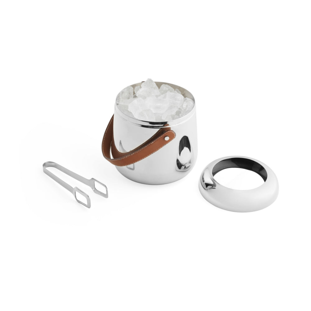 Nambe Tahoe Ice Bucket w/Tongs