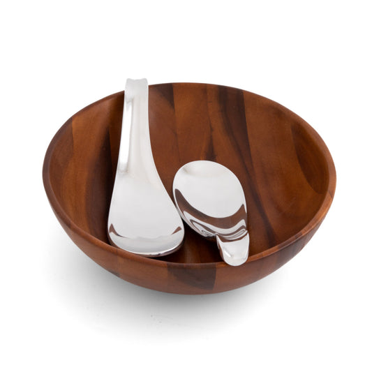 Nambe Yin Yang Collection 3-Piece Salad Set