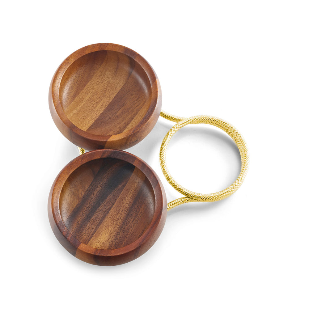 Nambe Braid Gold Condiment Server