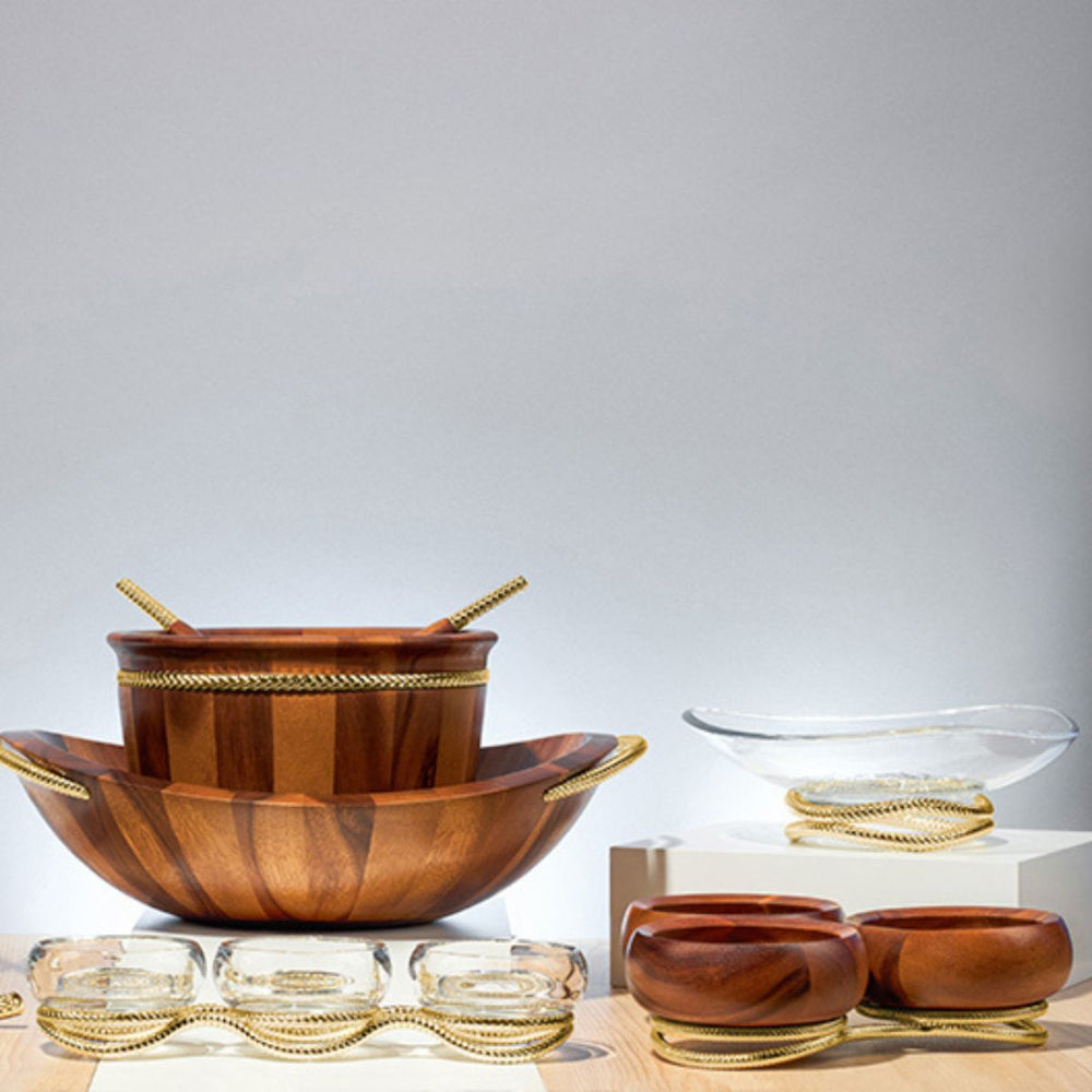 Nambe Braid Gold Centerpiece Bowl