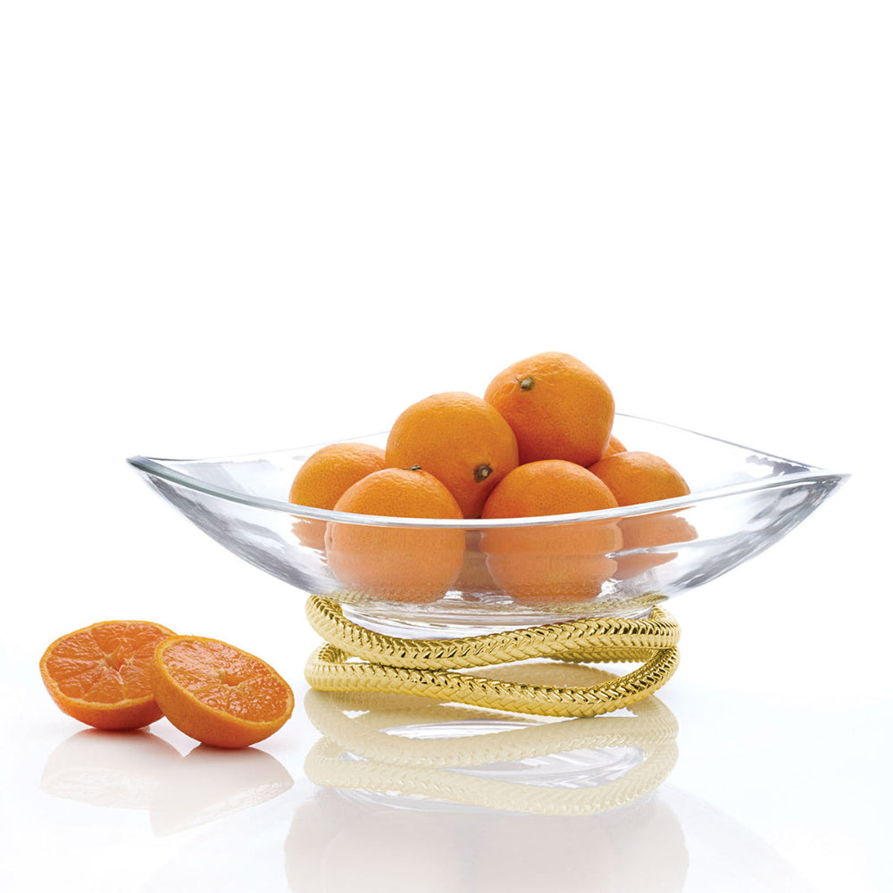 Nambe Braid Gold Centerpiece Bowl