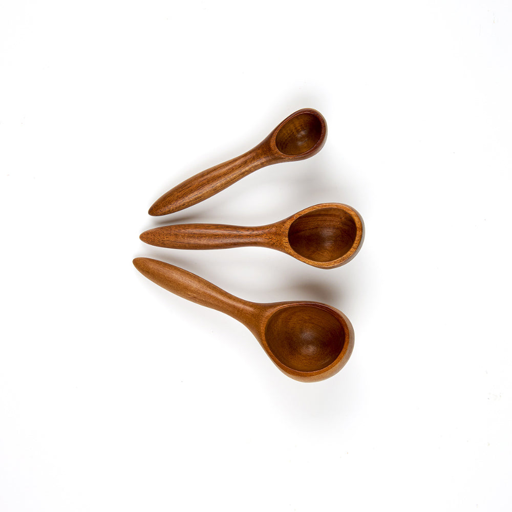 Nambe Breaking Bread Measuring Spoons with Canister