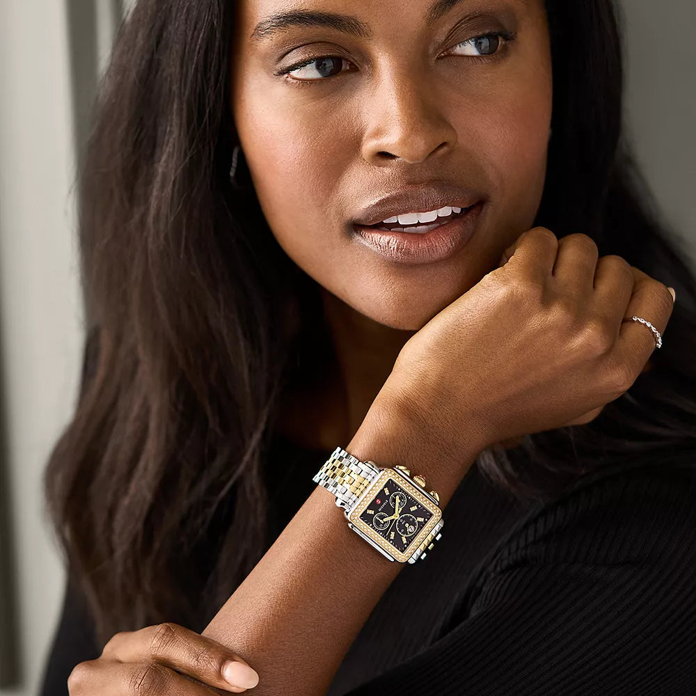 Michele Deco Stainless Steel Two-Tone Diamond Watch – Smyth Jewelers