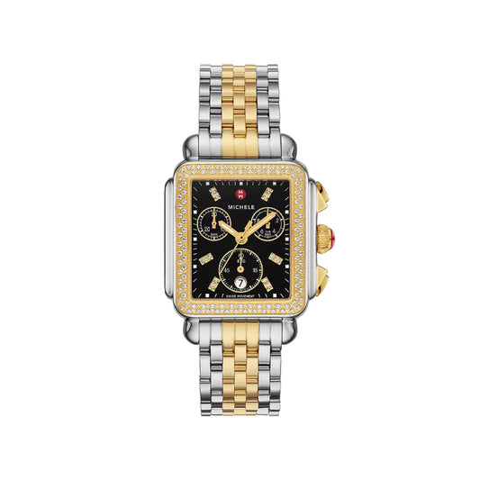Michele Deco Stainless Steel Two-Tone Diamond Watch