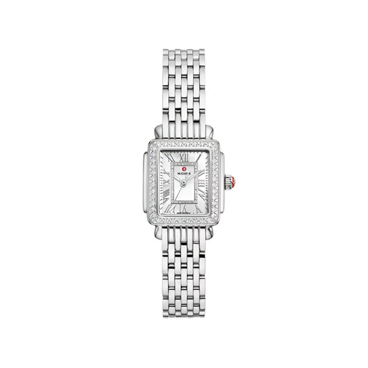 Michele Deco Madison Mini Diamond Stainless Steel Watch