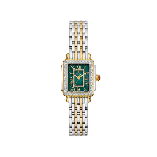 Michele Deco Madison Mini Diamond Two-Tone 18k Gold-Plated Watch