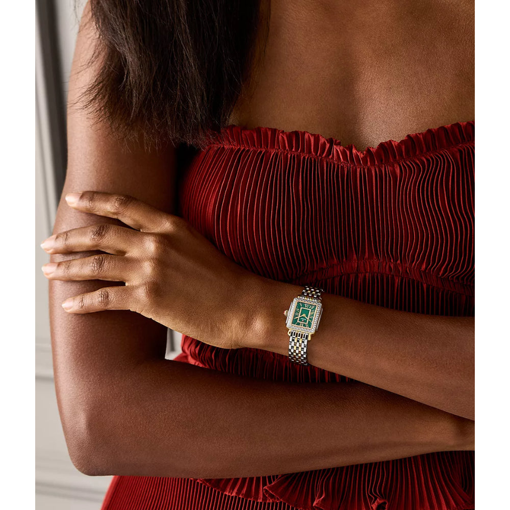 Michele Deco Madison Mini Diamond Two-Tone 18k Gold-Plated Watch