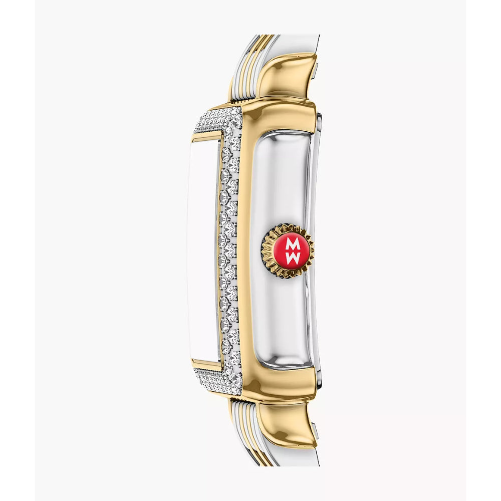 Michele Deco Madison Mini Diamond Two-Tone 18k Gold-Plated Watch