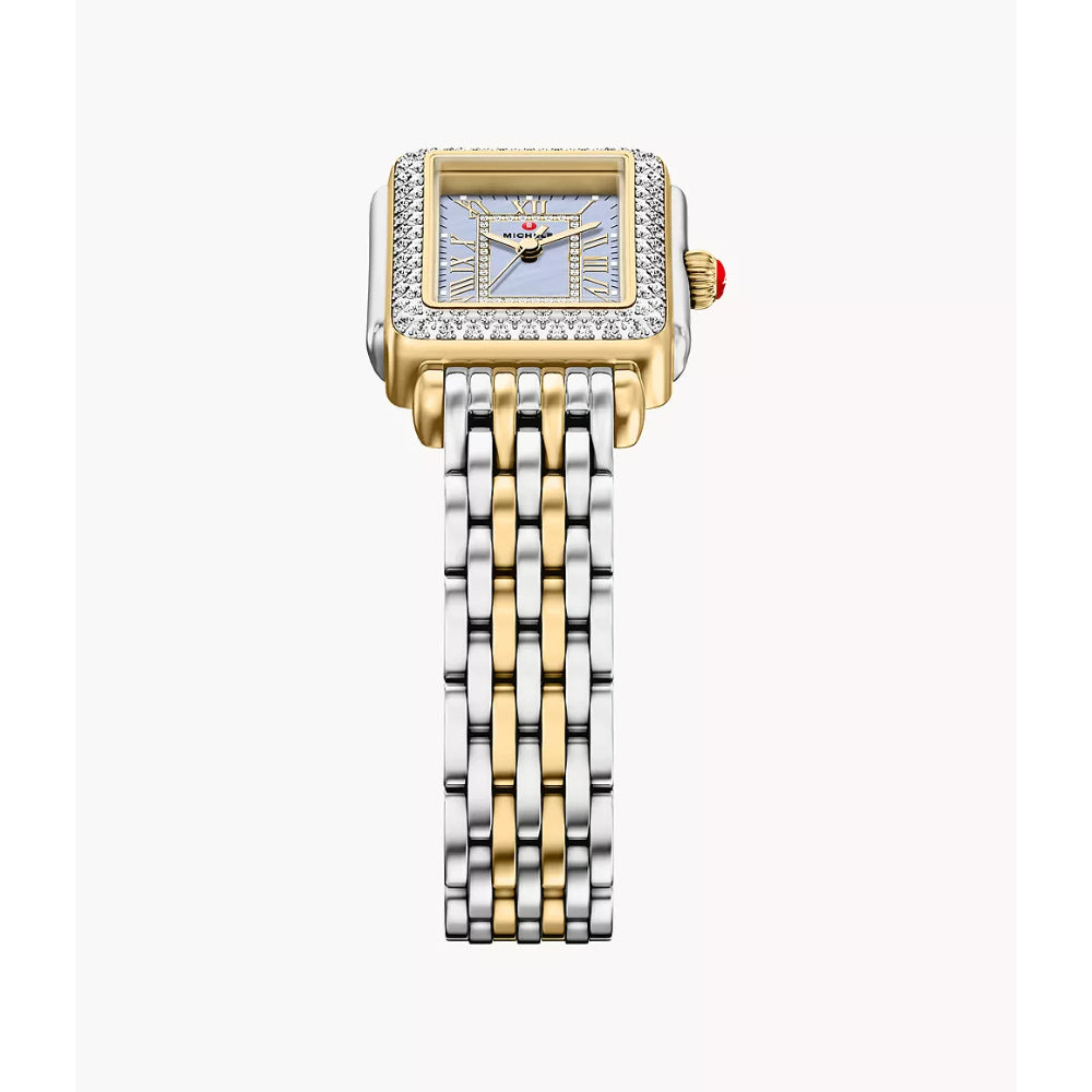 Michele Deco Madison Mini Diamond Two-Tone 18k Gold-Plated Watch