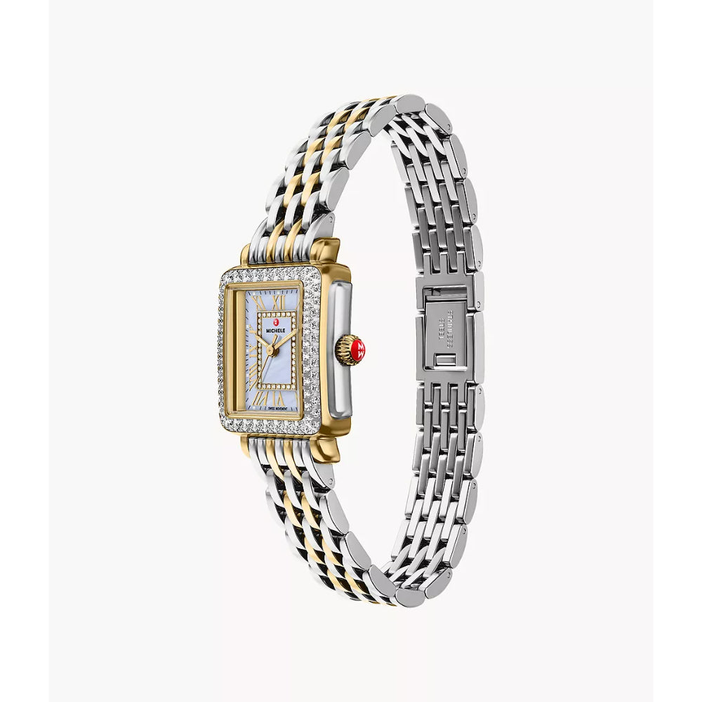 Michele Deco Madison Mini Diamond Two-Tone 18k Gold-Plated Watch