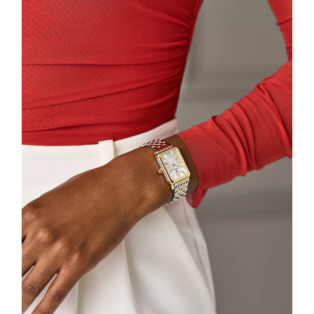 Michele Deco Park Two-Tone 18k Gold Plated Watch