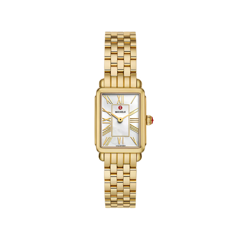 Michele Deco Park 18k Gold-Plated Watch