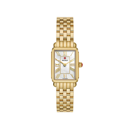 Michele Deco Park 18k Gold-Plated Watch