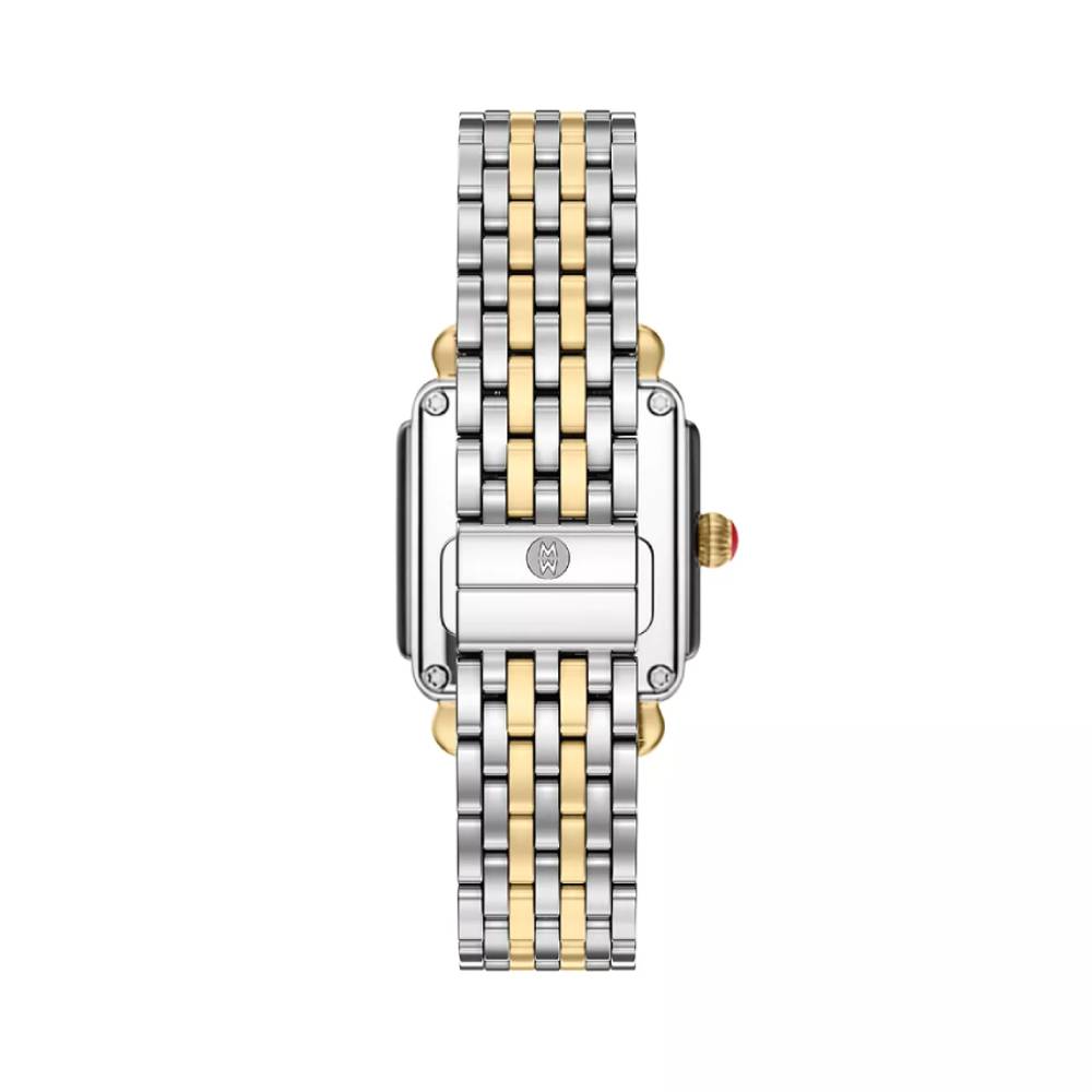 Michele Deco Madison Mid Two-Tone 18k Gold-Plated Diamond Watch