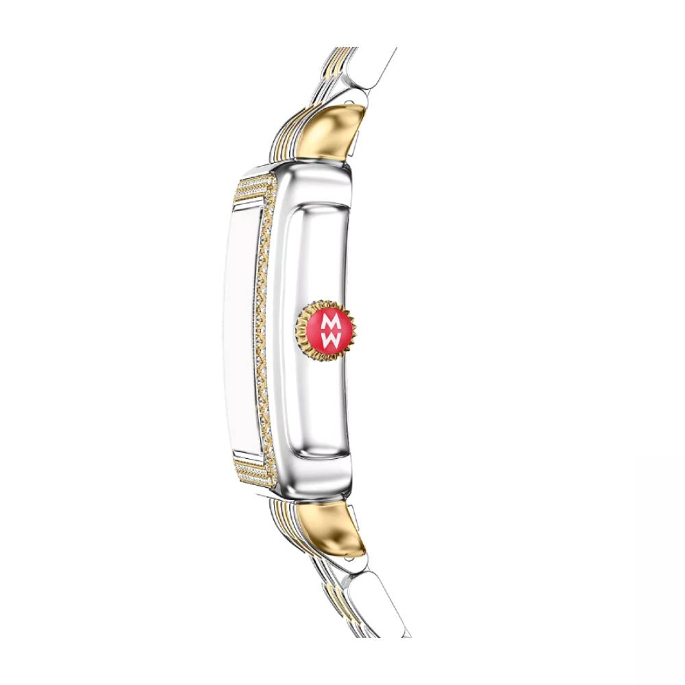 Michele Deco Madison Mid Two-Tone 18k Gold-Plated Diamond Watch
