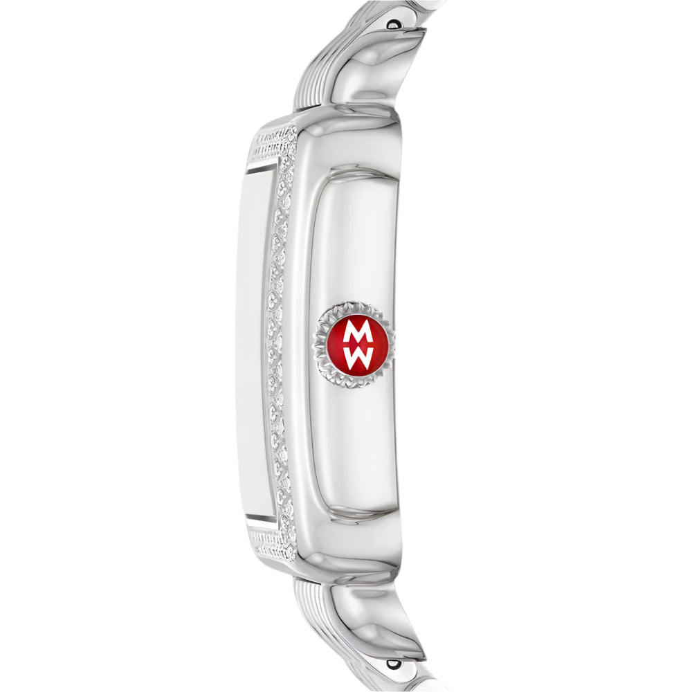 Michele Deco Mid Diamond Stainless Steel Watch