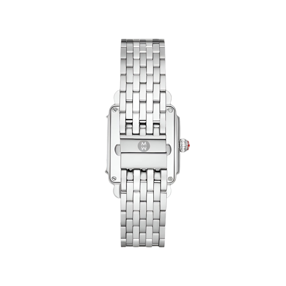 Michele Deco Mid Diamond Stainless Steel Watch