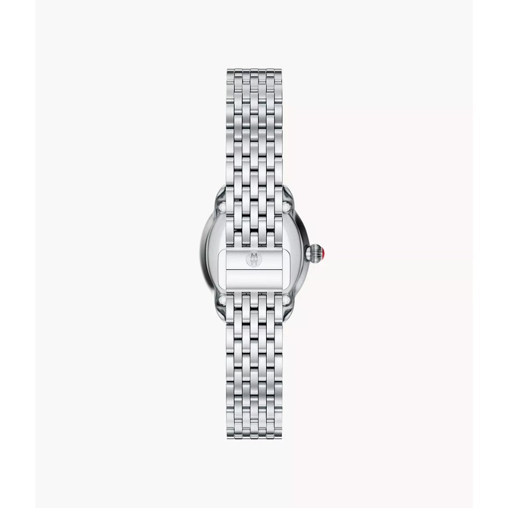 Michele Serein Oval Diamond Stainless Steel Watch