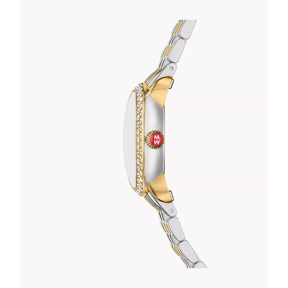Michele Serein Oval Diamond Two-Tone 18k Gold-Plated Watch Watch