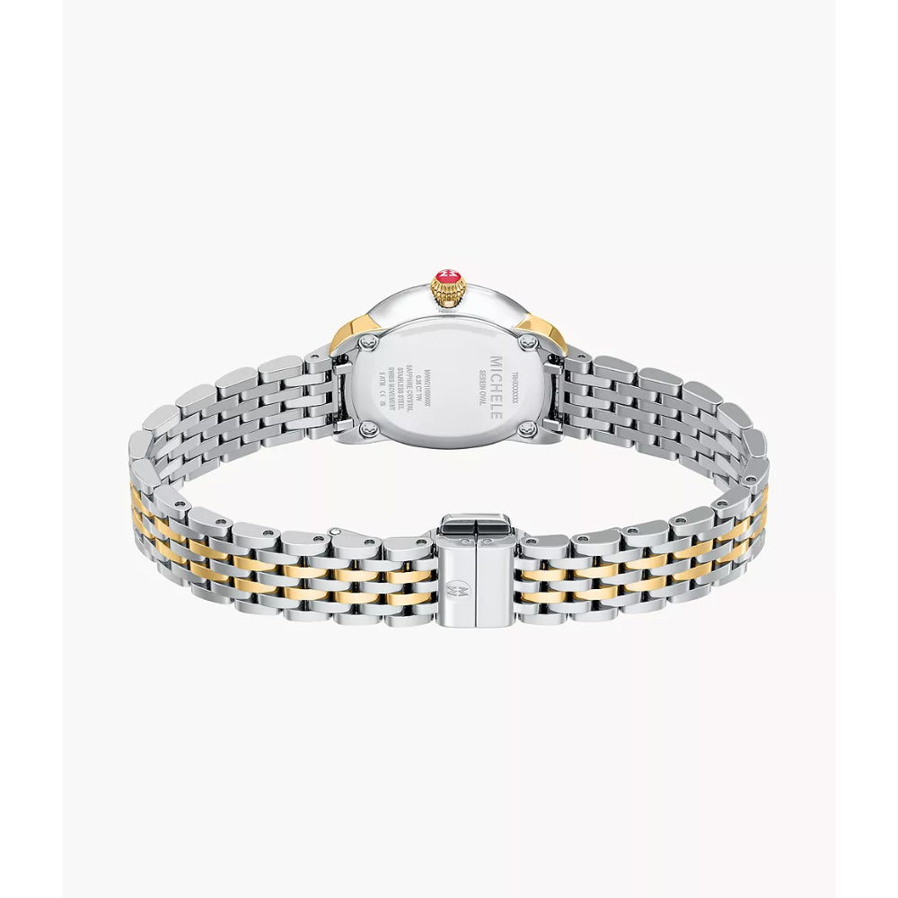 Michele Serein Oval Diamond Two-Tone 18k Gold-Plated Watch Watch