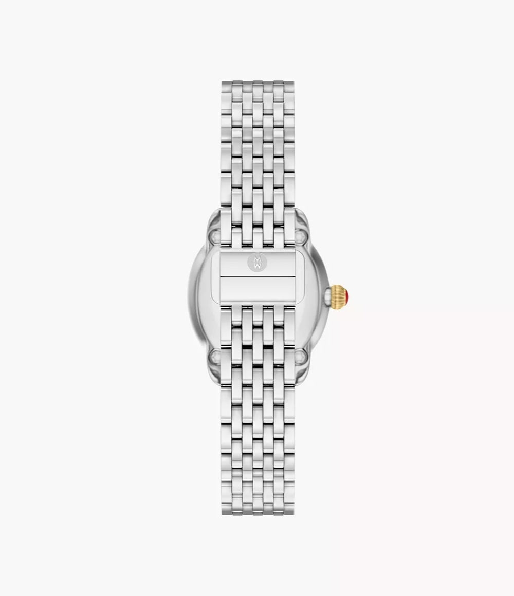 Michele Serein Oval Diamond 18k Two-Tone Gold-Plated Watch - Black Dial
