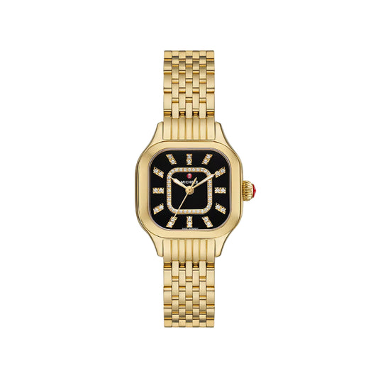 Michele Meggie 18k Gold-Plated Diamond Dial Watch
