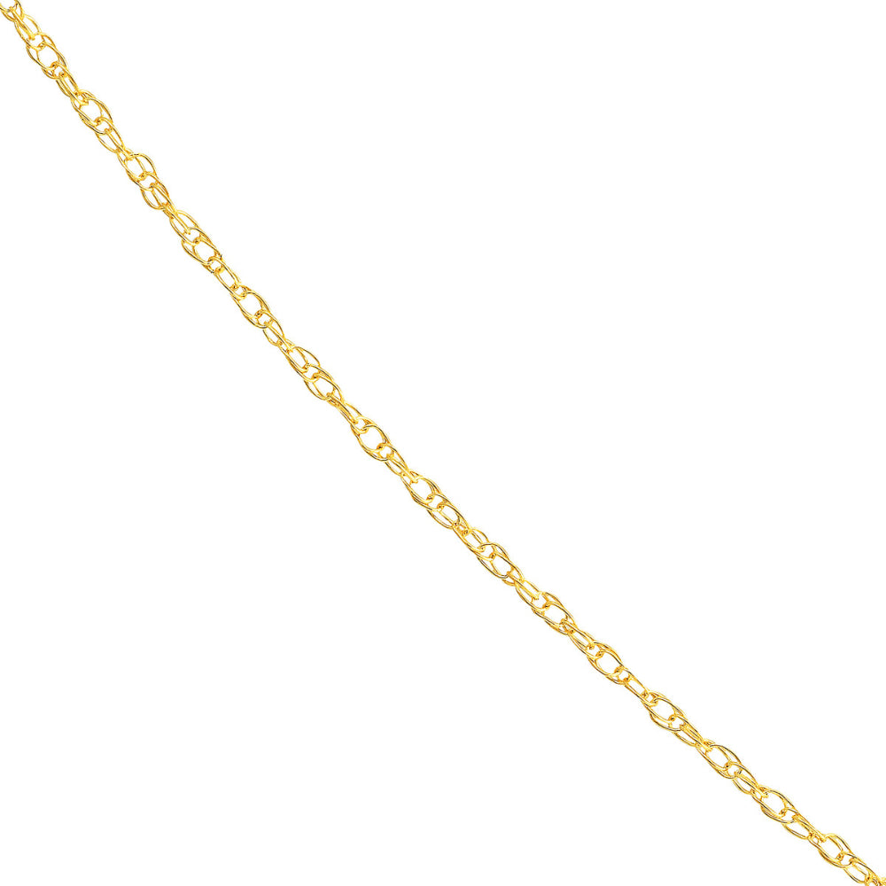 14k Gold 1.3mm Rope Chain, 16"