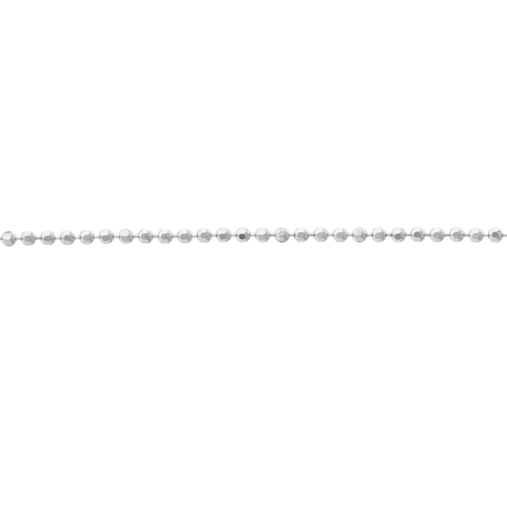 14k Diamond-Cut Bead Bracelet, 7.25"
