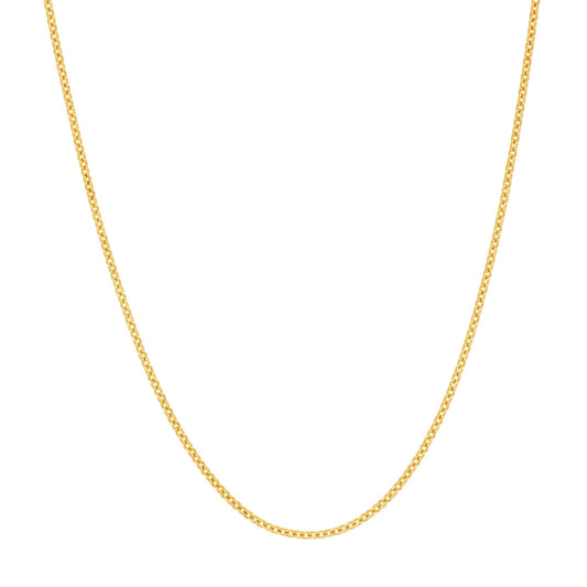 14k Gold Cable Chain Necklace, 18"