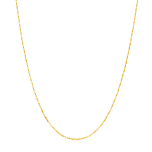 14k Yellow Gold 1.05mm Cable Chain Necklace, 16"