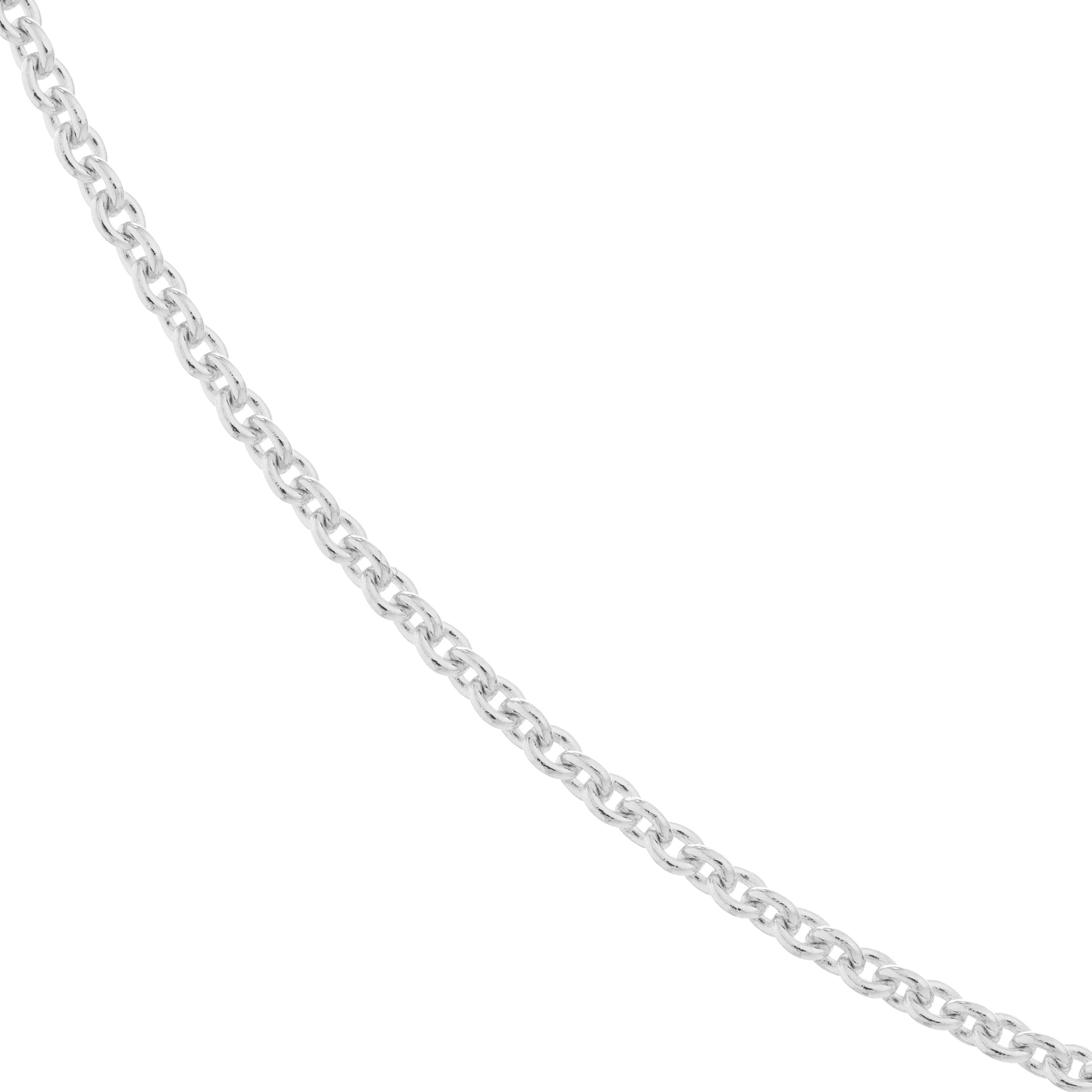 Silver chain on a white background