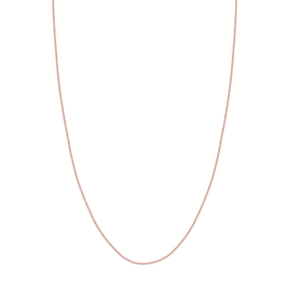14R 1.25mm Wheat Chain 18" Lob Clasp