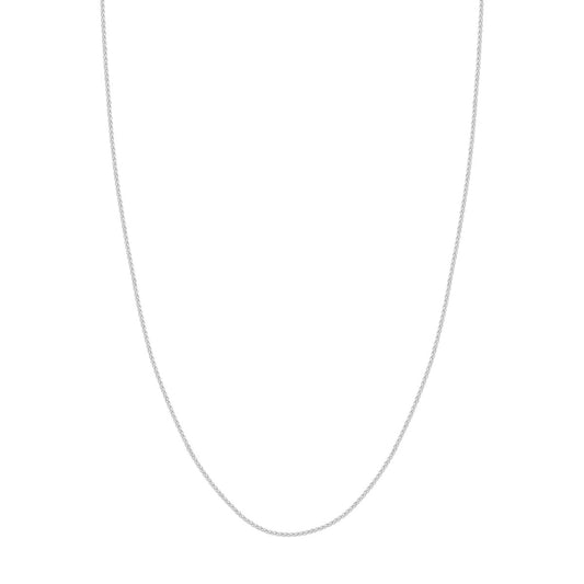 14kt White Gold 1.65mm Wheat Chain