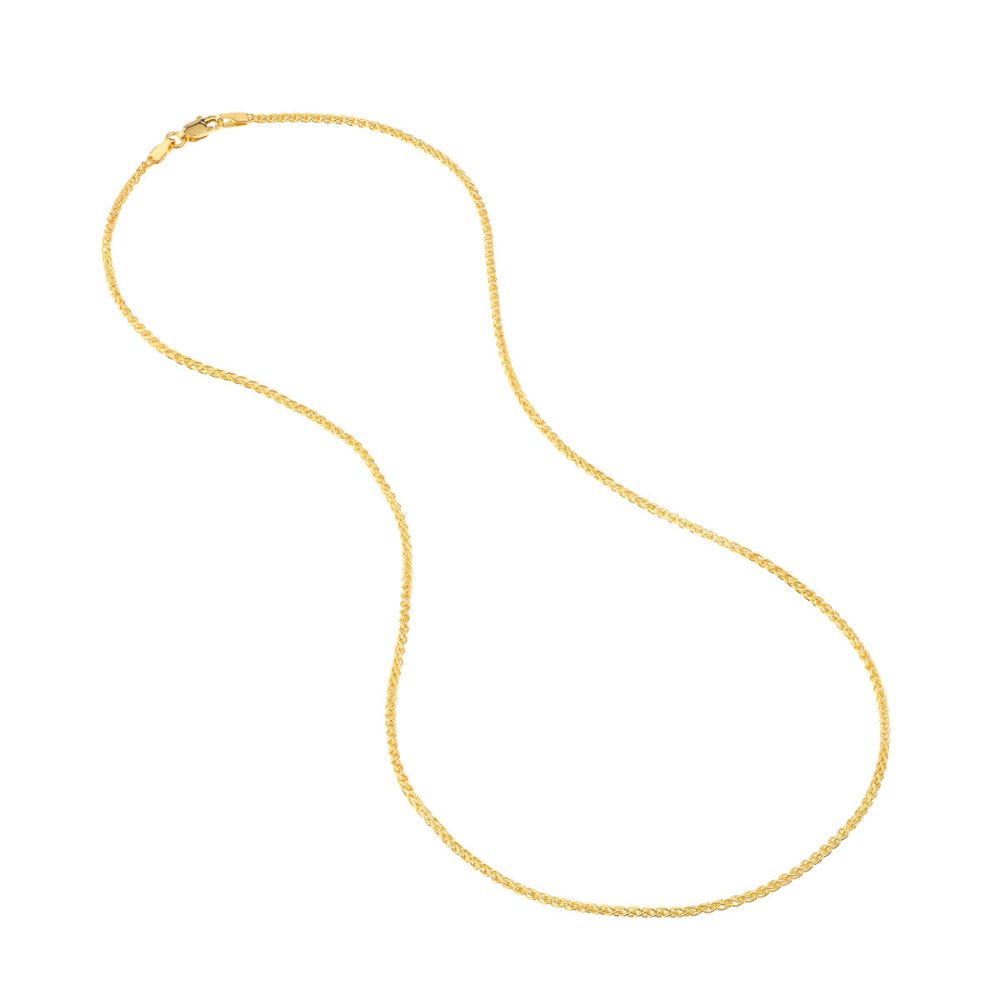 14k Gold 1.65mm Wheat Chain, 20"