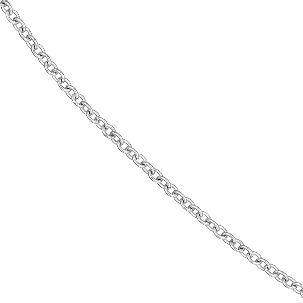 14k White Gold 1.6mm Open Cable Chain Necklace