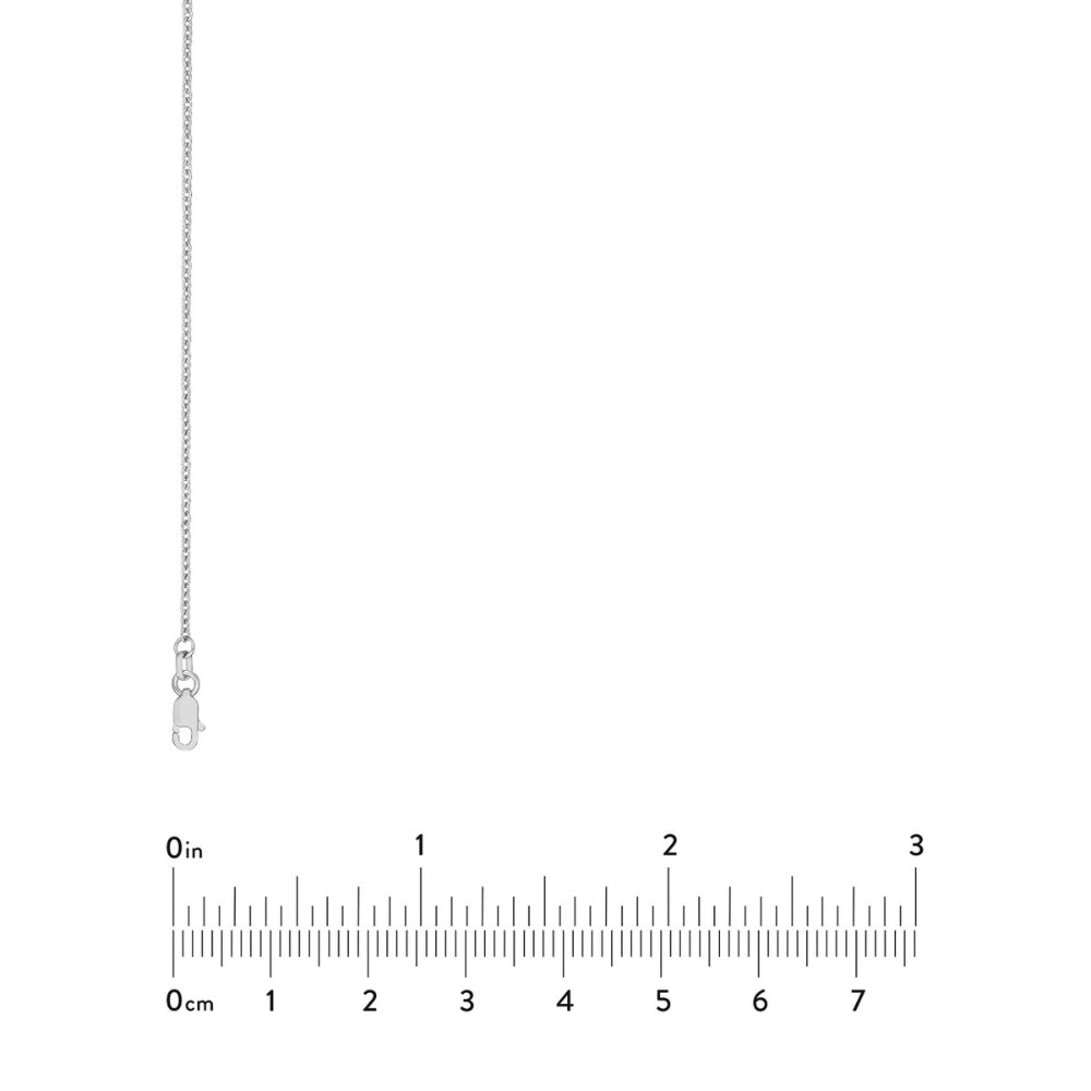 14k White Gold 1.6mm Open Cable Chain Necklace