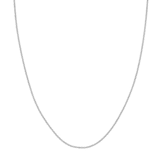 14k White Gold 1.6mm Open Cable Chain Necklace
