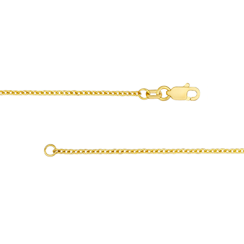 14k Yellow Gold 1.6mm Open Cable Chain Necklace