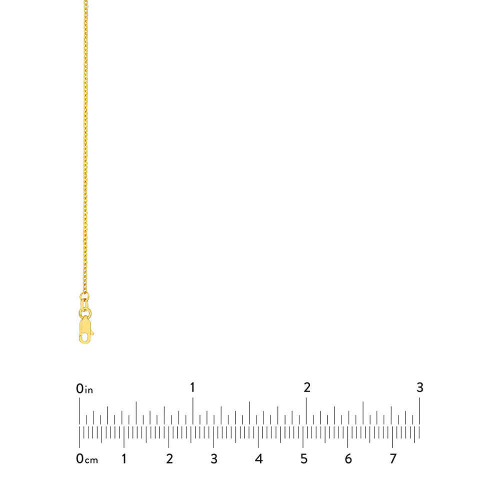 14k Yellow Gold 1.6mm Open Cable Chain Necklace