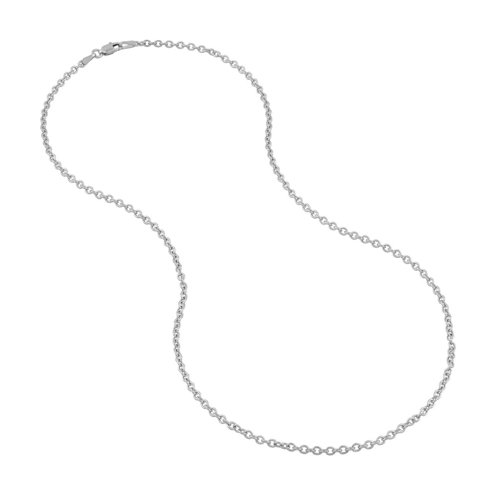 14k Gold 2.5mm Open Cable Chain Necklace, 18"