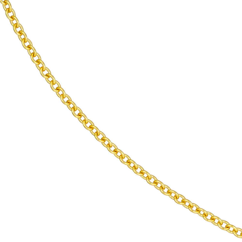 14k Gold 2.5mm Open Cable Chain Necklace, 18"