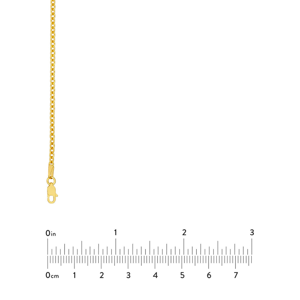 14k Gold 2.5mm Open Cable Chain Necklace, 18"